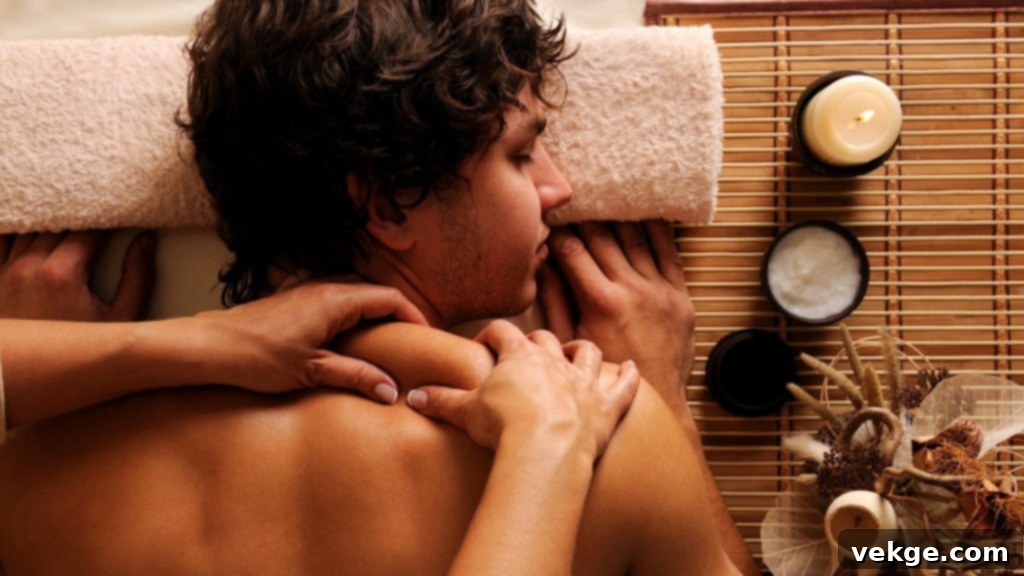 Woman looking at her phone, depicting 'tech neck' posture and modern lifestyle strain