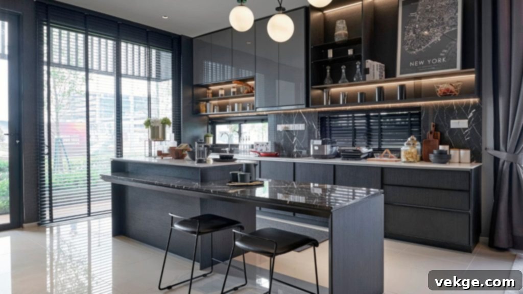 A pristine, modern kitchen with sleek, integrated appliances, demonstrating how aesthetics and functionality are intertwined.