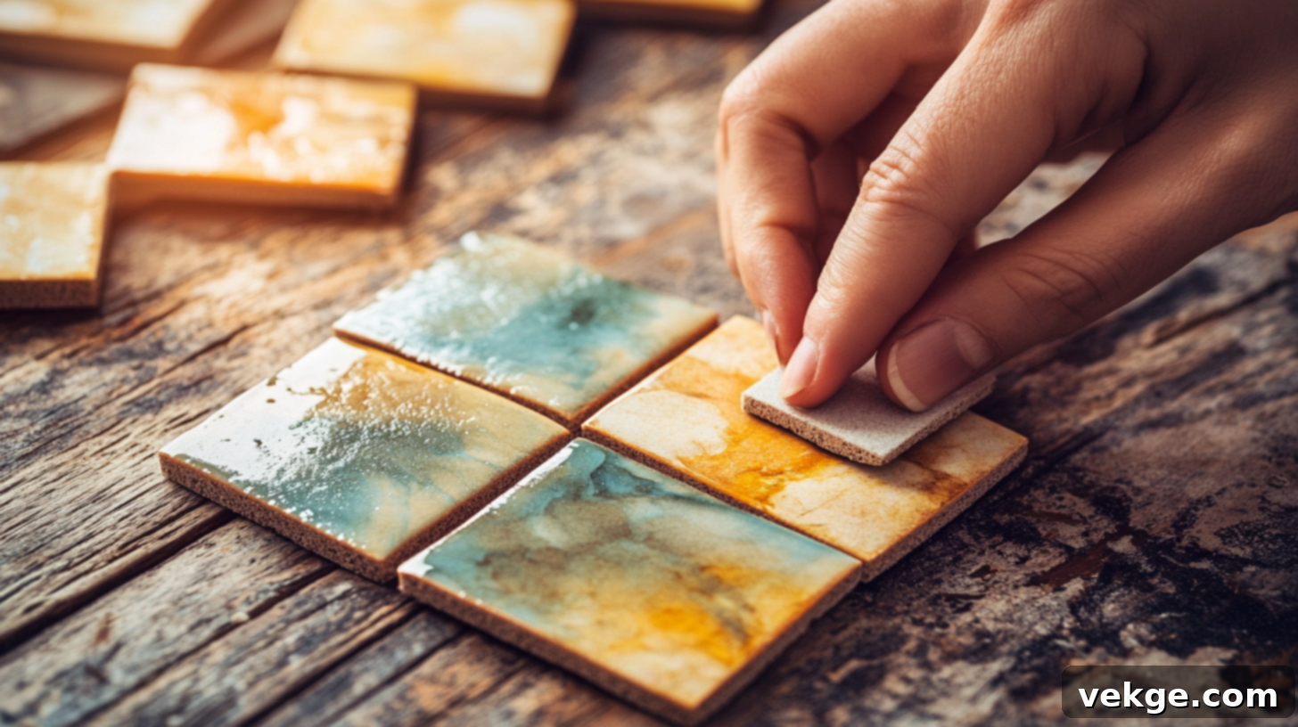 Add backing to ceramic coasters