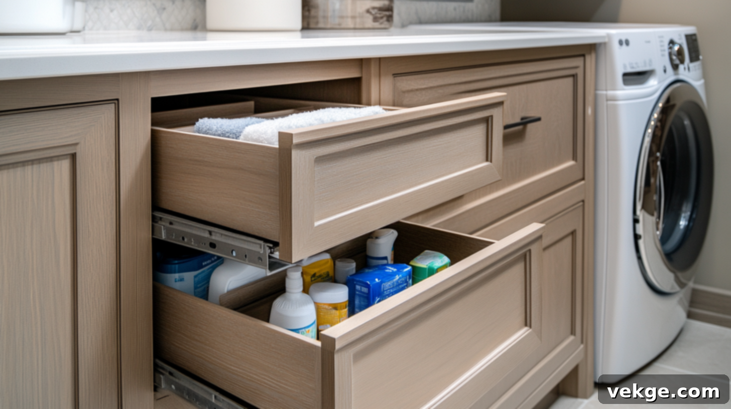 Custom Cabinetry with Pull-Out Drawers