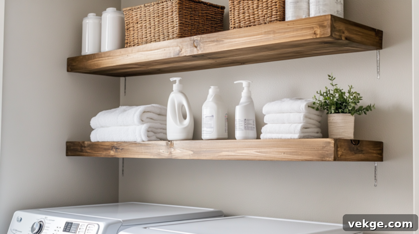 Floating Shelves for Storage