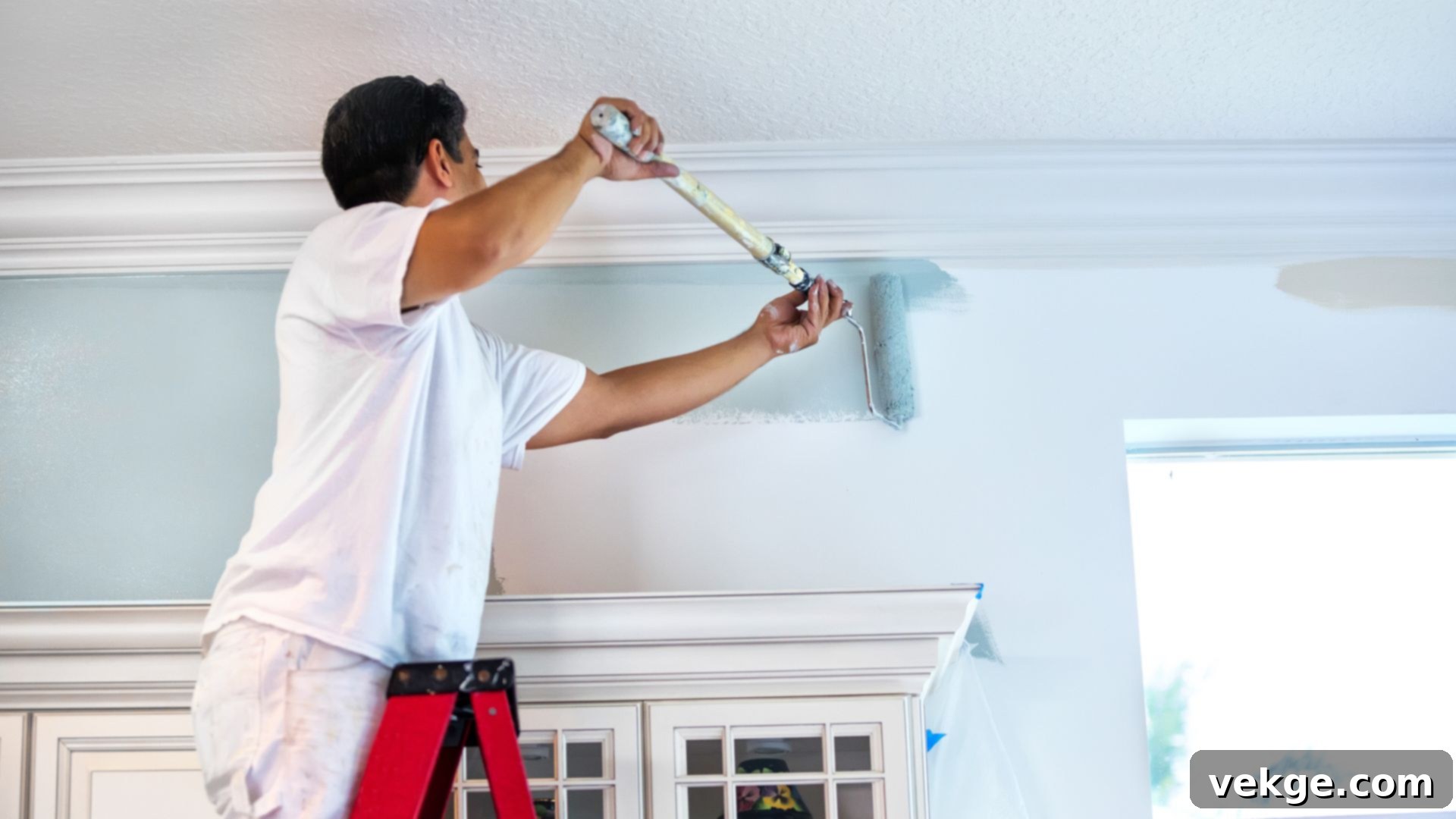 Dubai painting contractors discussing project details with a client
