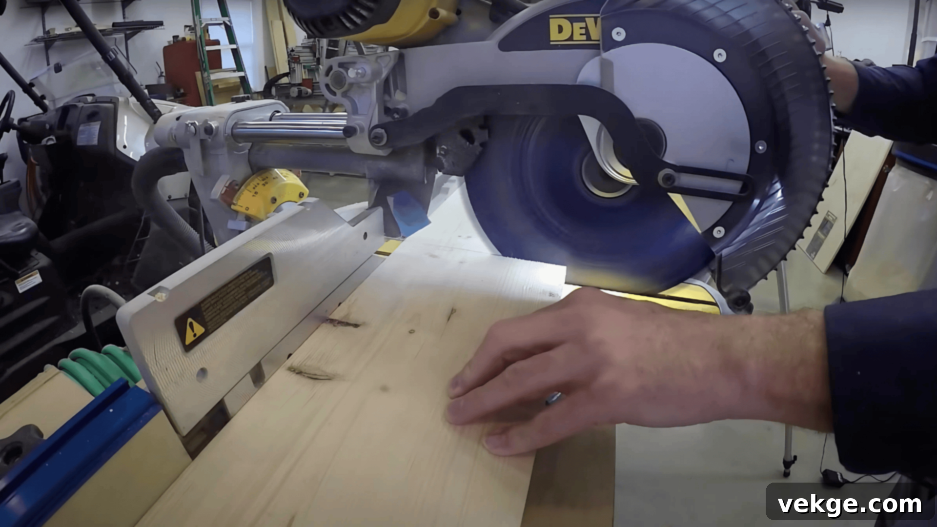 Cutting wood boards for DIY faux beam project