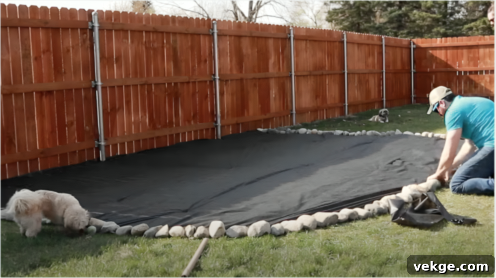 Installing Landscape Fabric for Weed Control