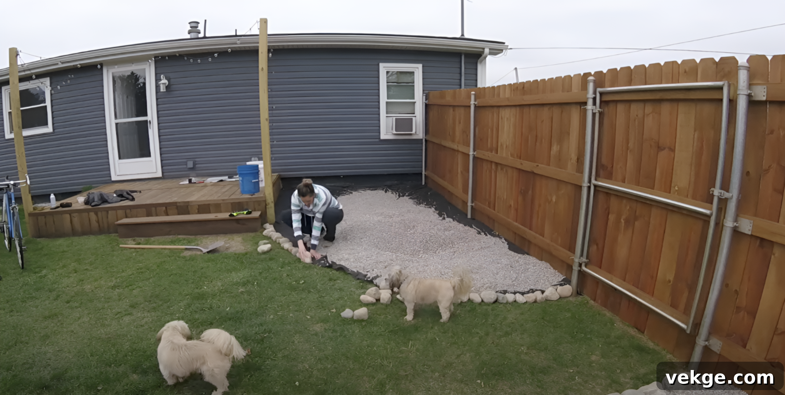 Adding Finishing Touches to Pea Gravel Patio