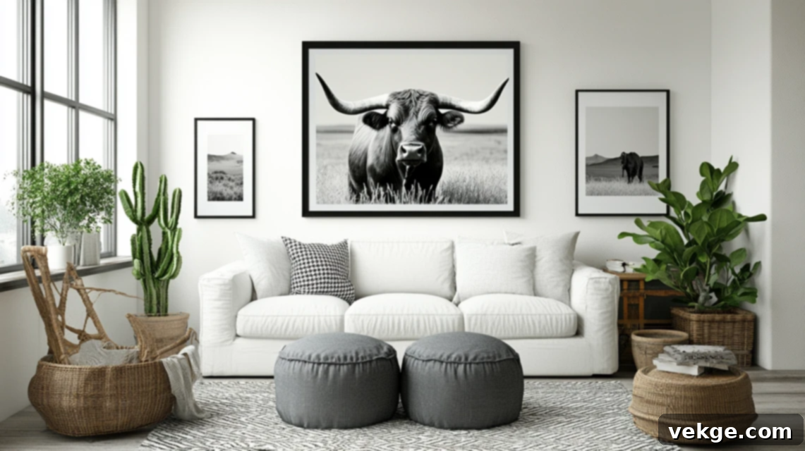 Display_a_Large_Black-and-White_Photo_of_a_Bull