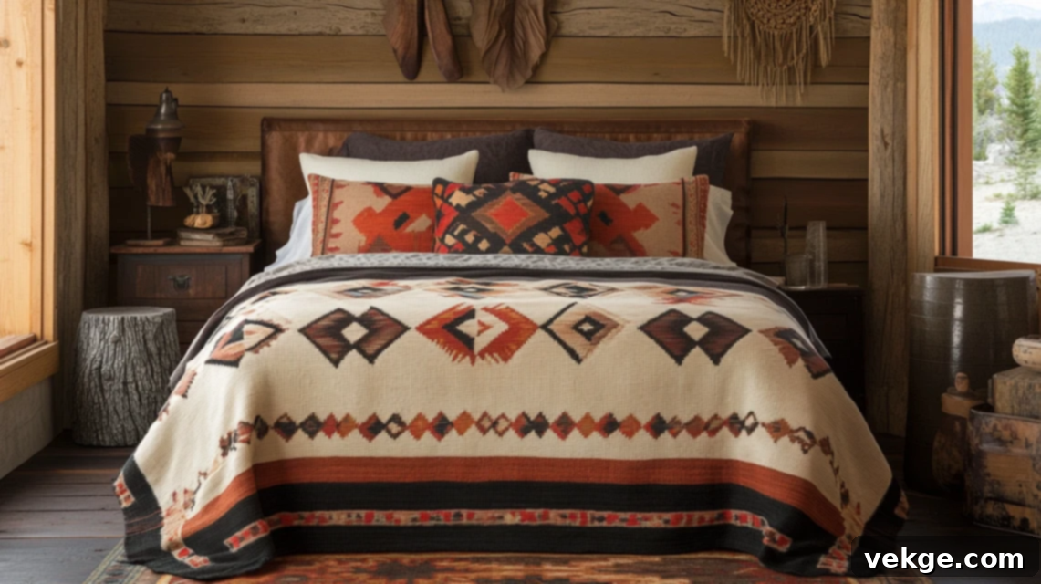 Try_Woven_or_Patterned_Blankets_with_a_Western_Motif