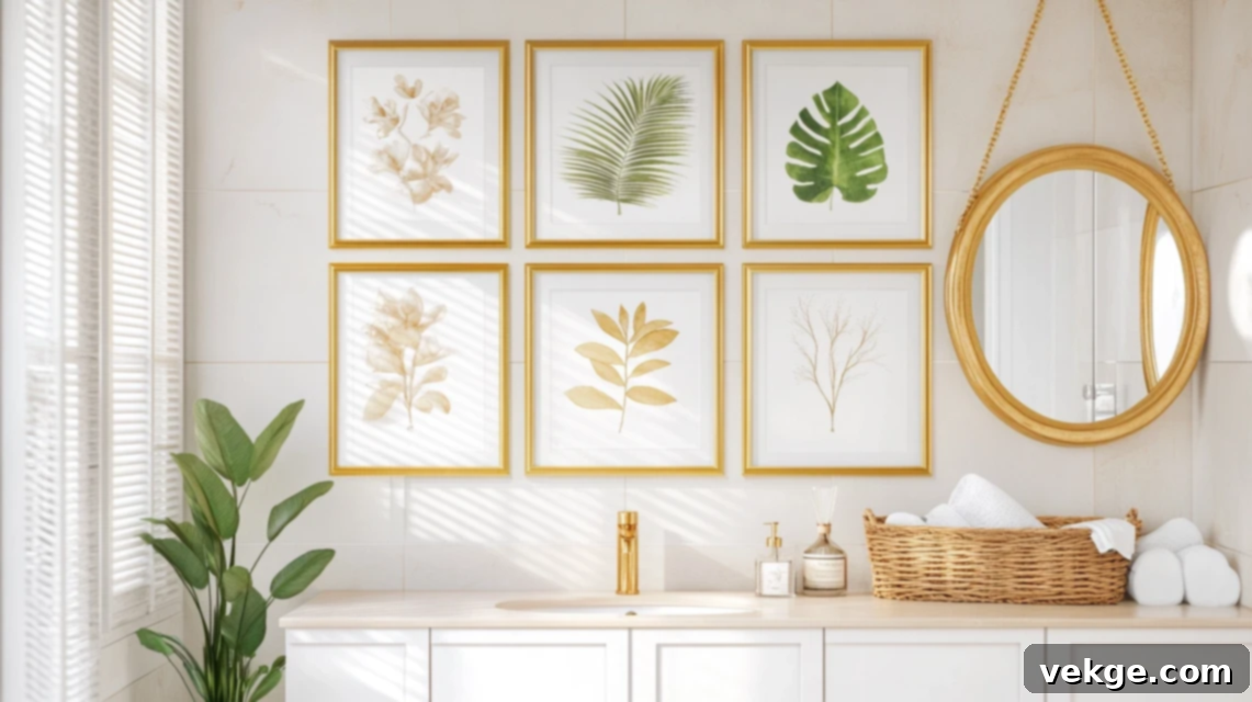 Gold-Framed Vanity Mirror