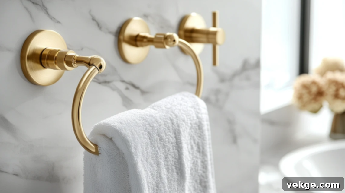 Gold Towel Bars and Hooks