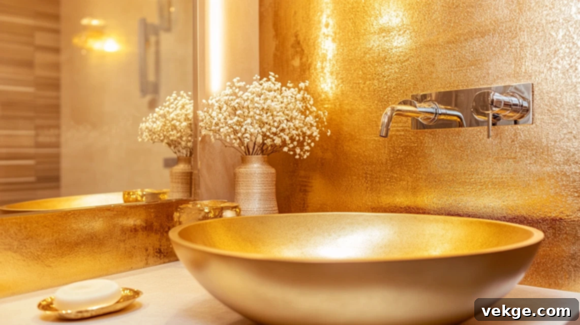 Gold Wallpaper Accents