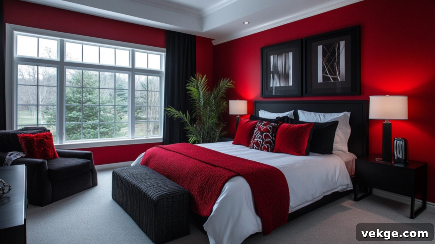 Red_and_Black_Bedroom_with_White_Contrasts