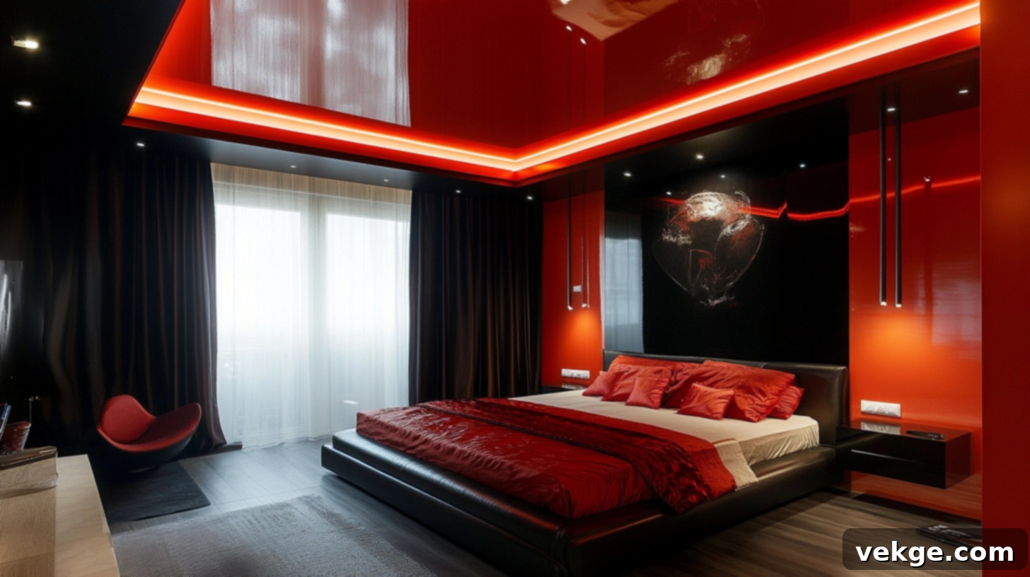 Black_and_Red_Bedroom_with_Statement_Ceiling