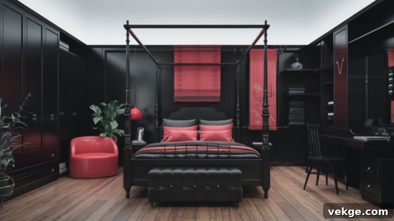 Red_and_Black_Scandinavian_Bedroom