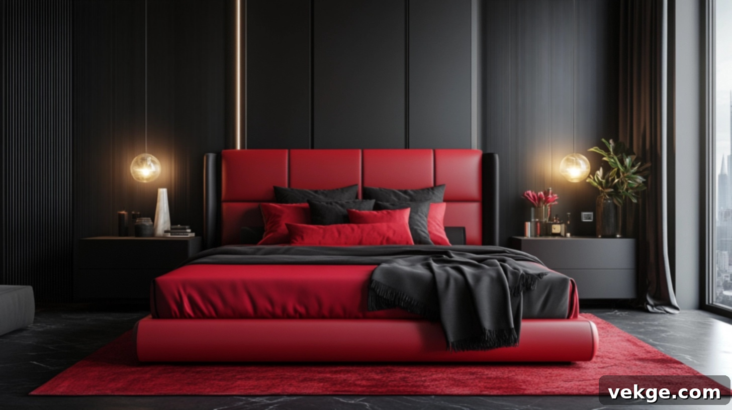 Red_and_Black_Leather_Bedframe