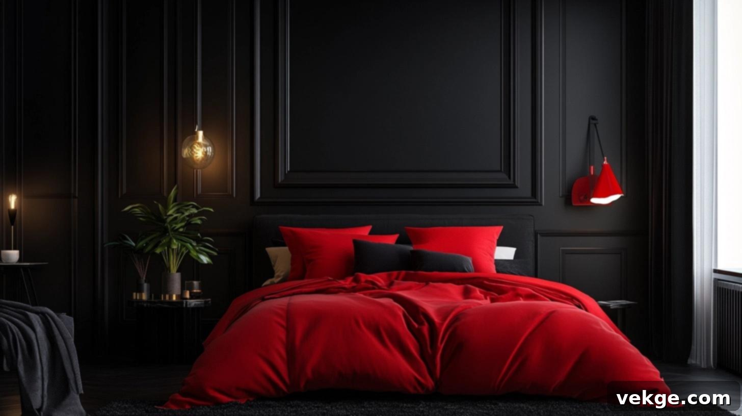 Black_Walls_with_Red_Bedding