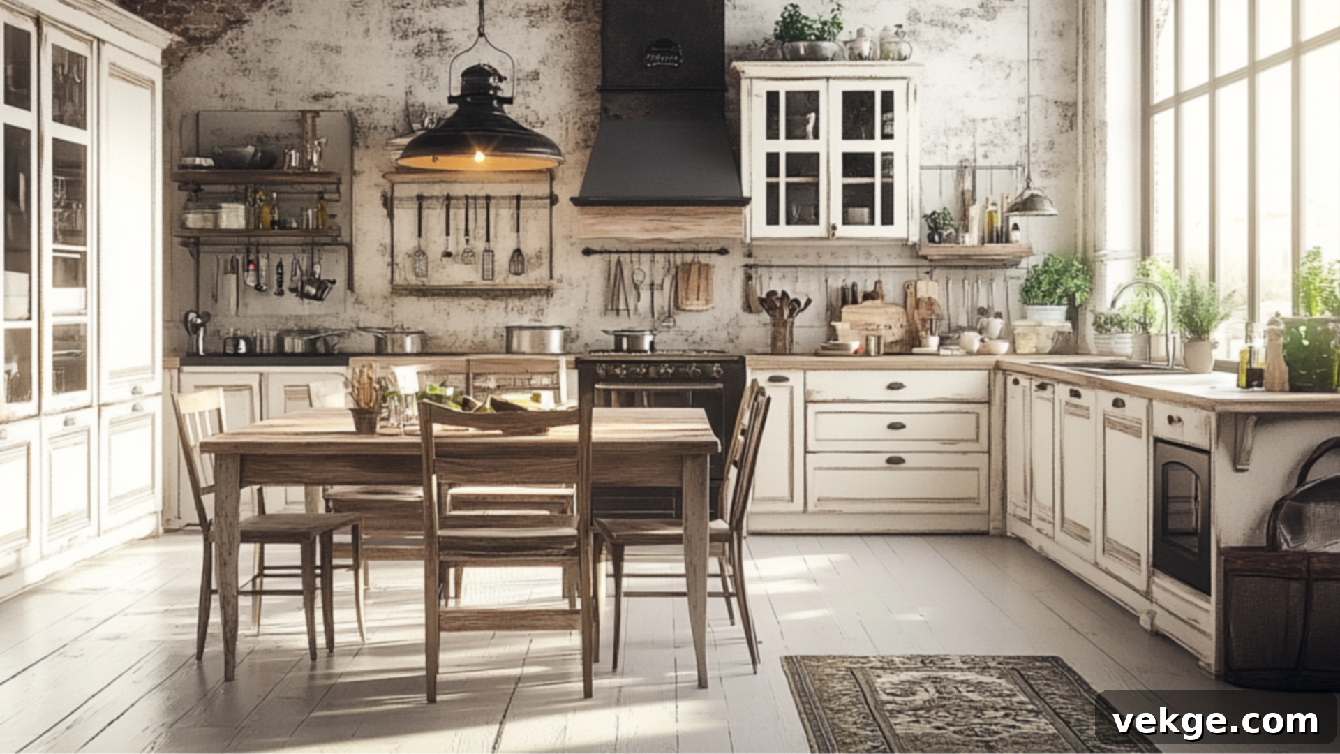 Antique Kitchen Furniture in a Boho Kitchen