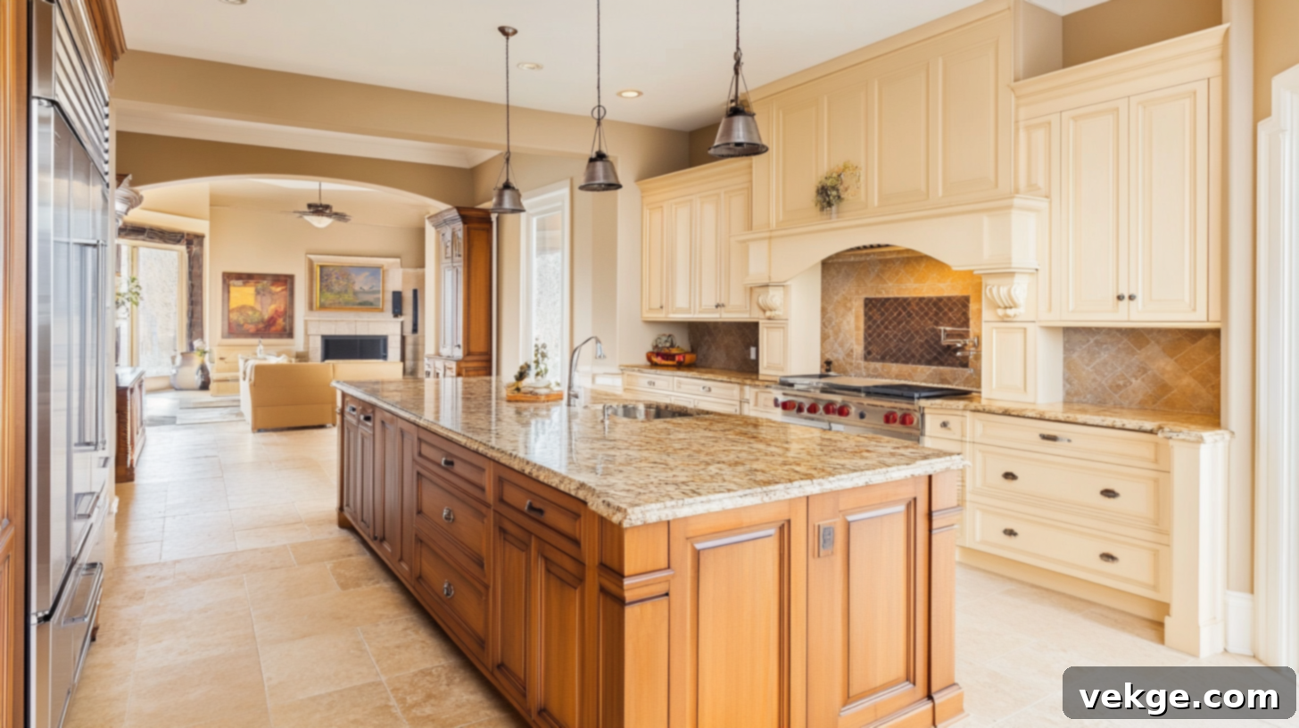 Soft Beige Walls for a Boho Kitchen
