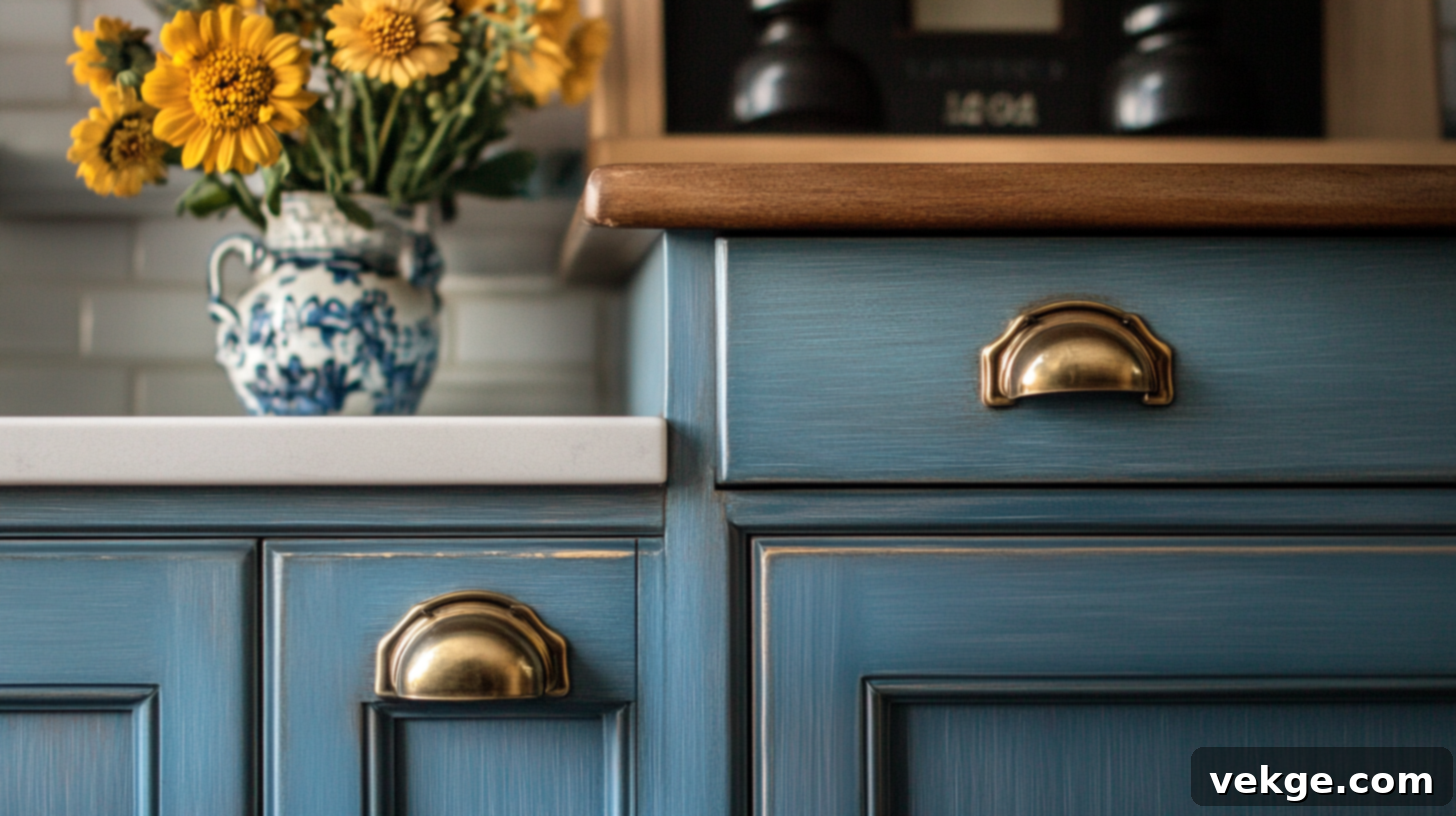 Vintage Hardware for Boho Kitchen Cabinets