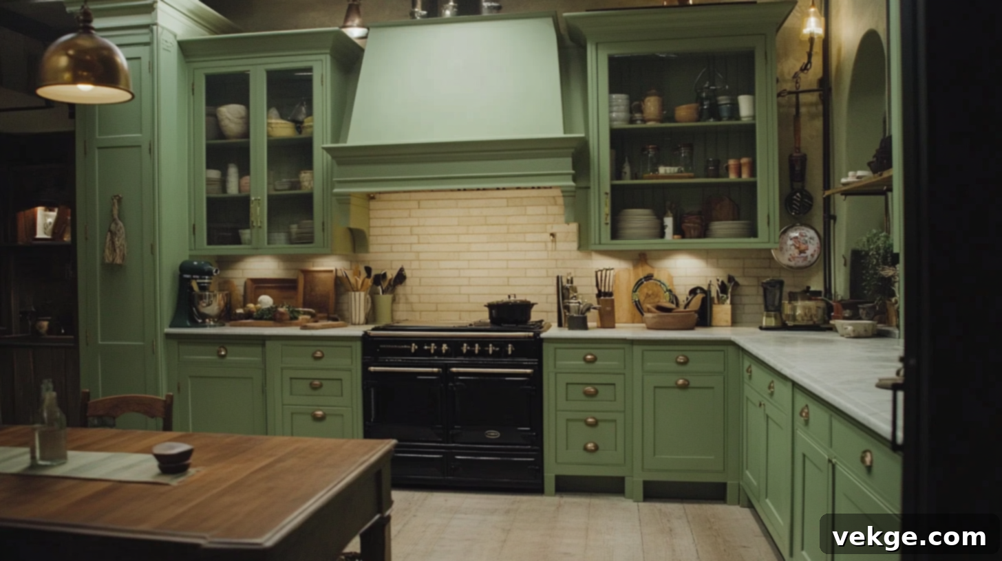Sage Green Kitchen Cabinets for a Boho Look