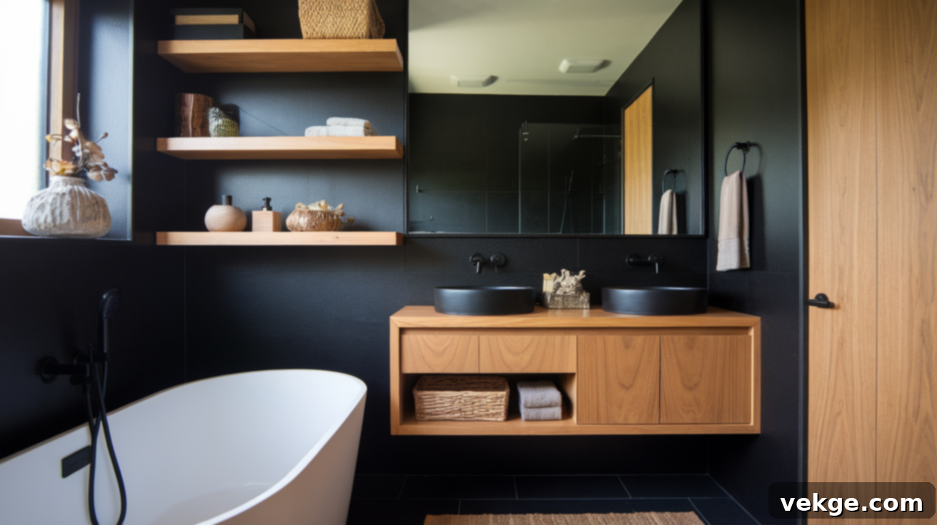 Wood Accents for Contrast