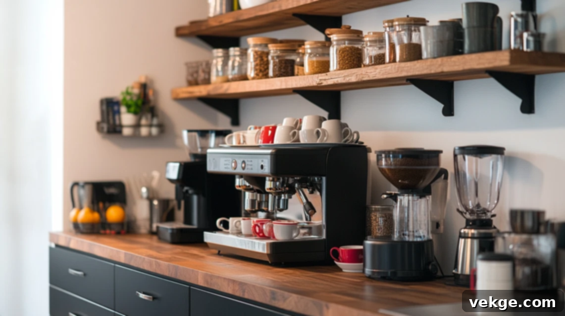 Kitchen with dedicated coffee bar area