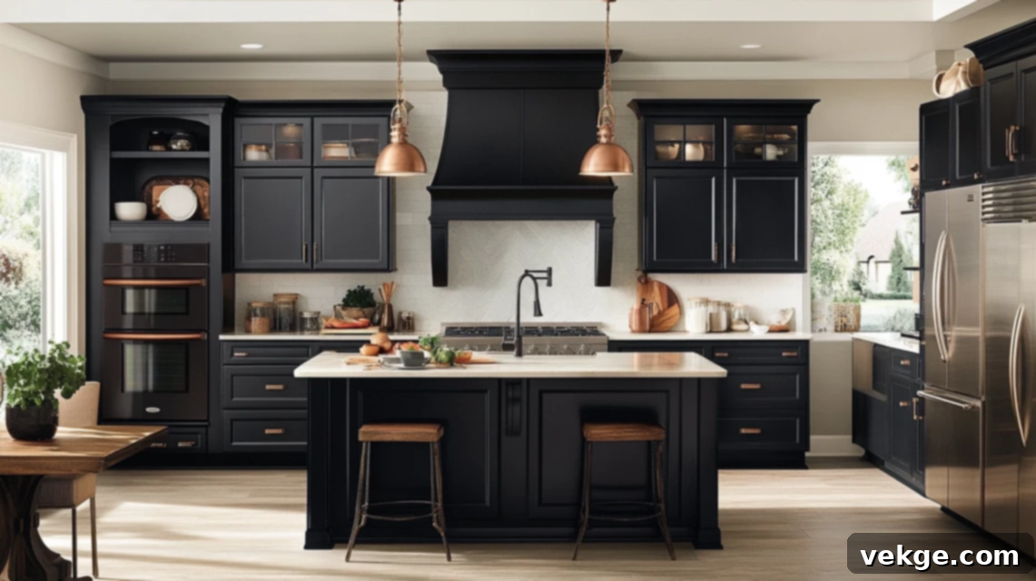 Kitchen with mixed metal finishes