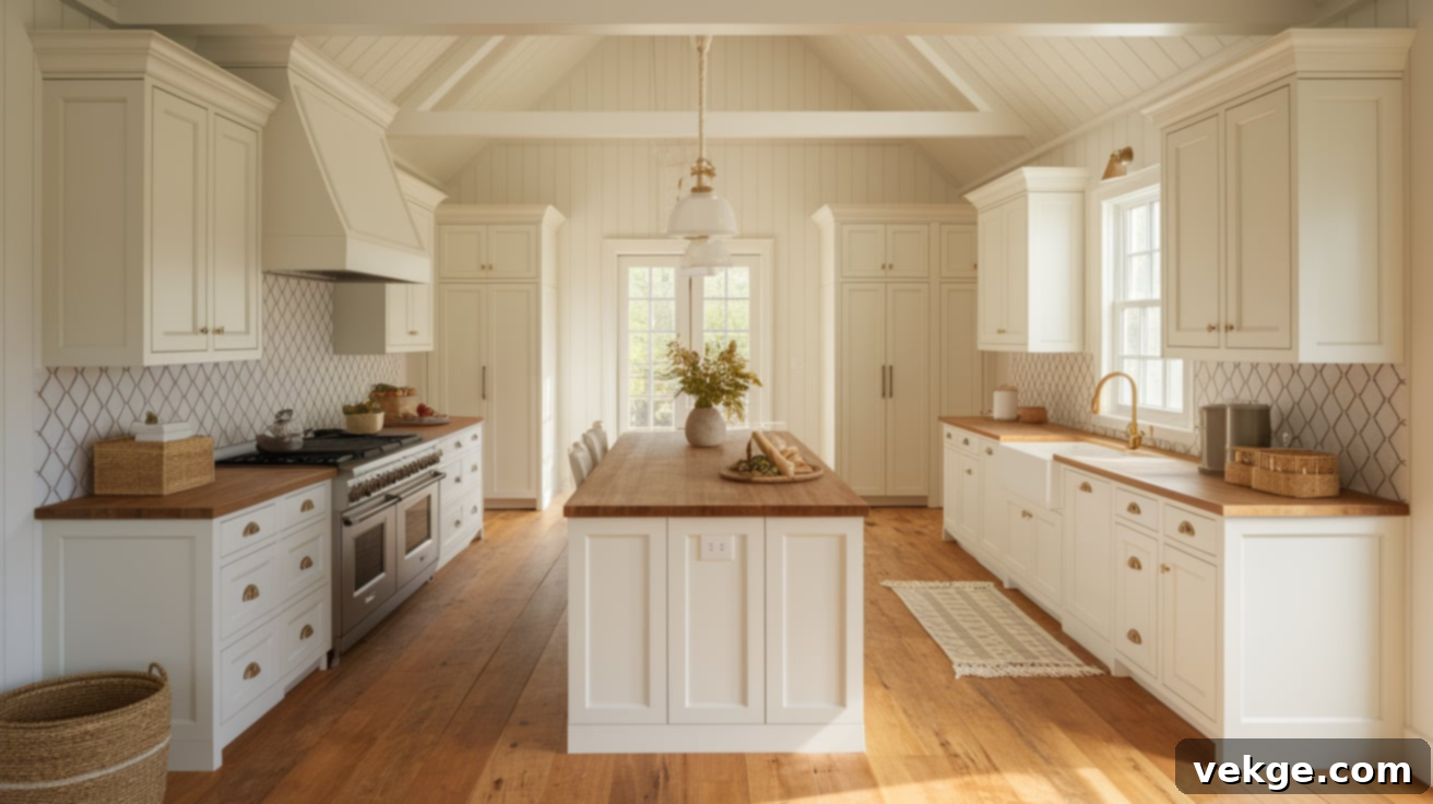 Barndominium kitchen with neutral color palette