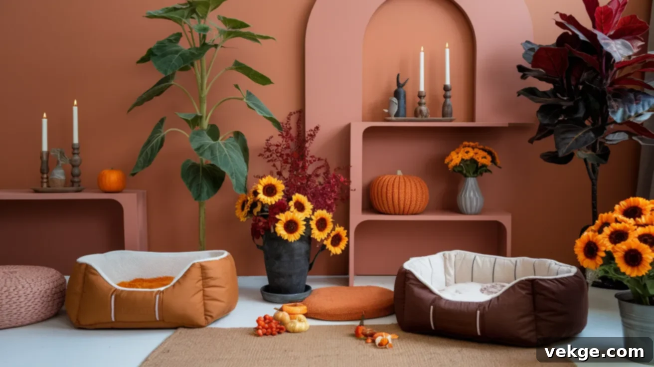 Cozy Pet Beds for Fall Bedroom Decor