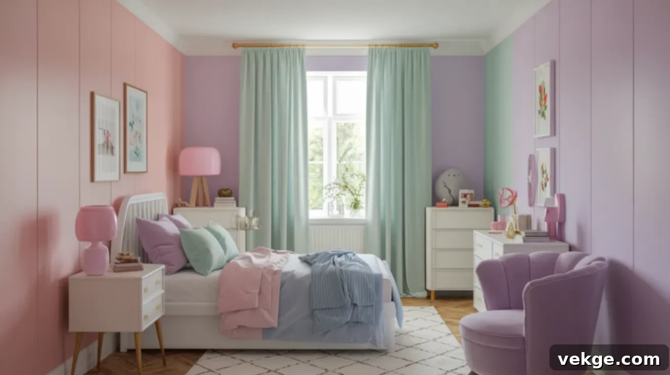 Pastel Dream Bedroom design with soft colors