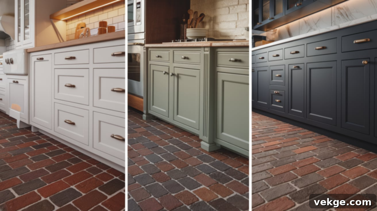 Pairing Brick with Cabinets and Countertops