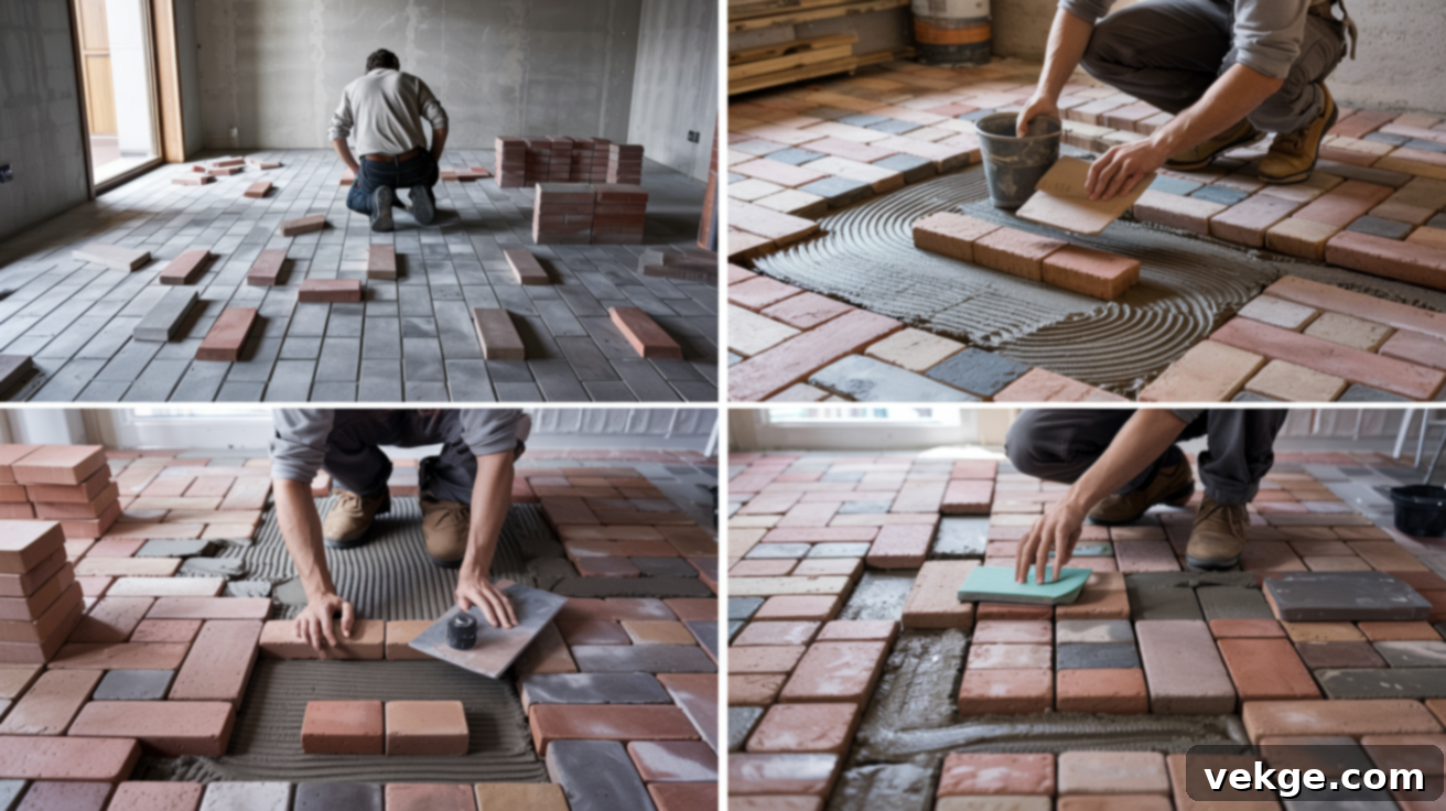 How to Install a Brick Kitchen Floor