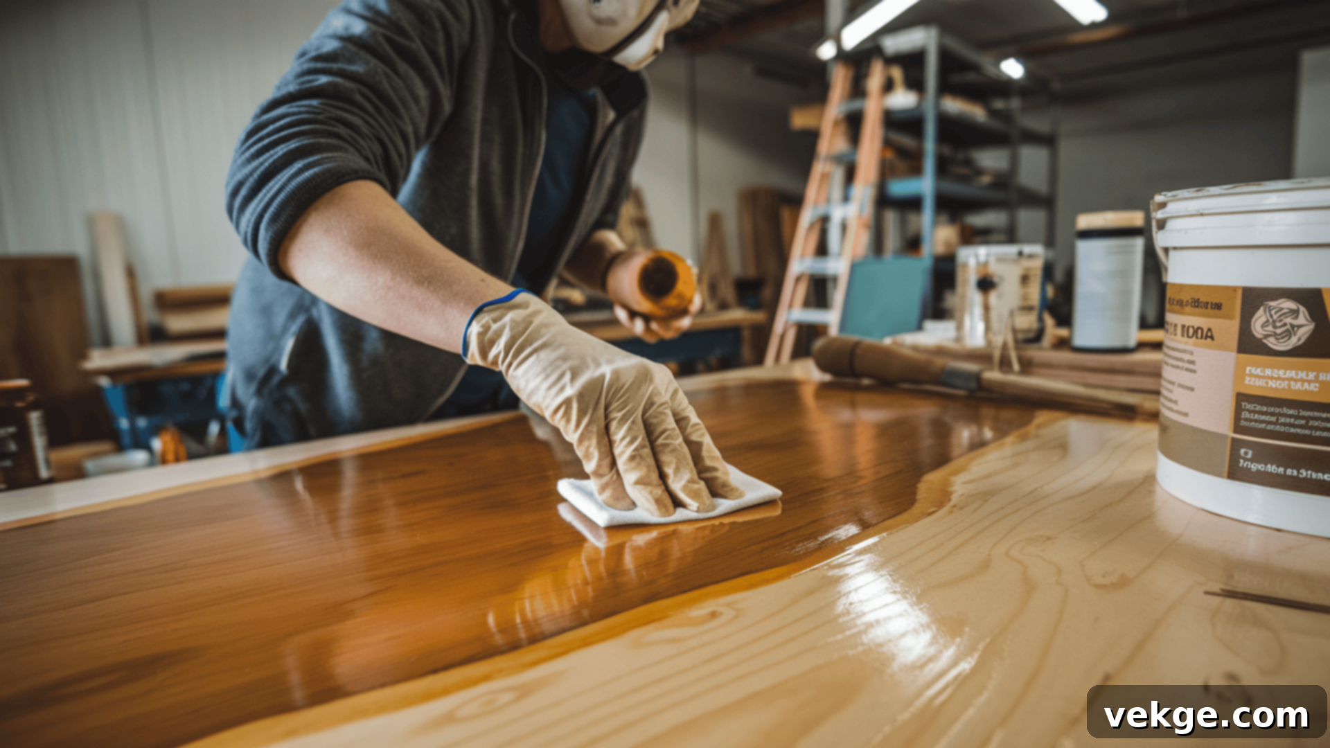 Applying Tung Oil to Pine