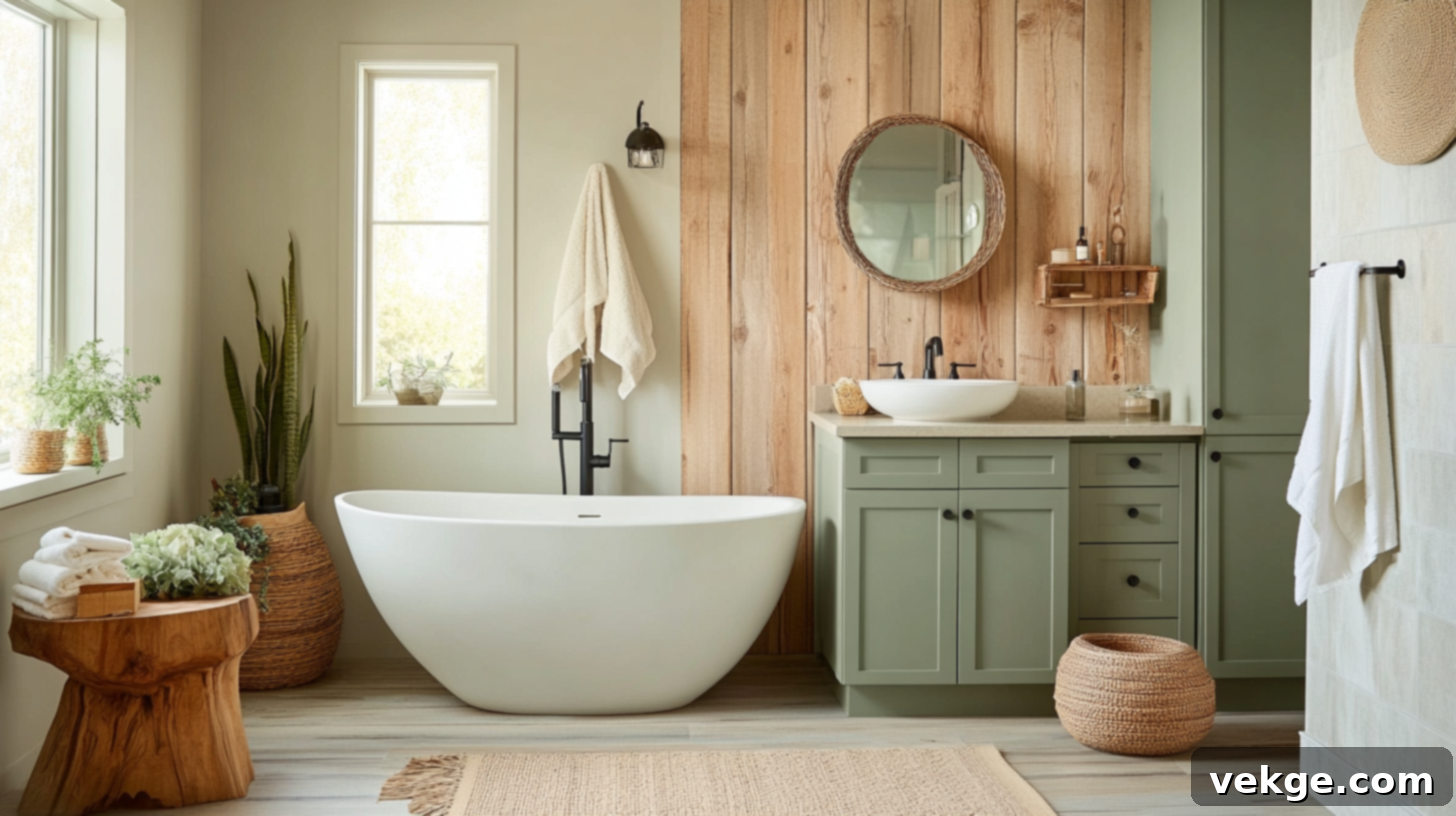 Natural Sage Green Bathroom Cabinets for a Calm, Earthy Feel