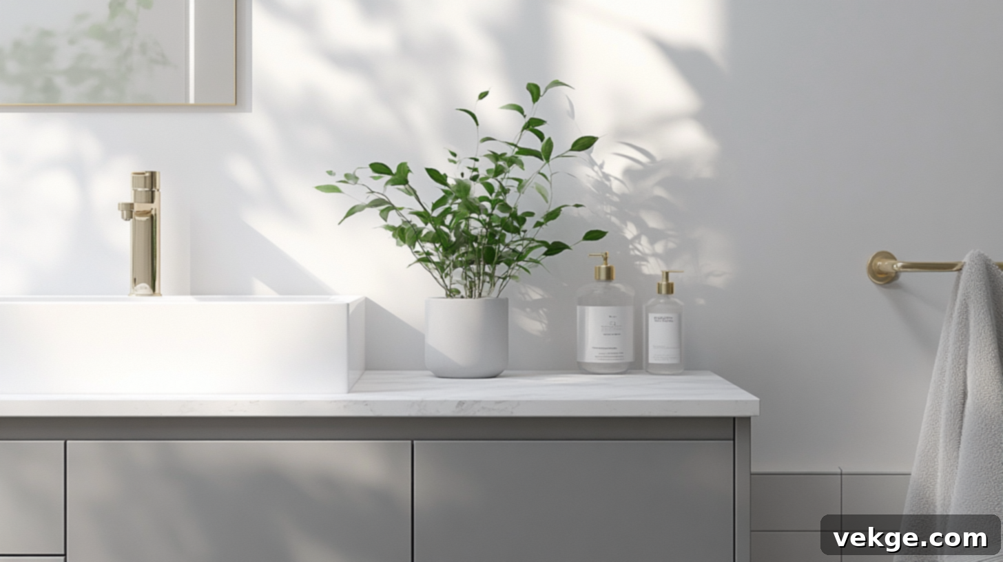 Soft Gray Bathroom Cabinets for a Modern and Calming Vibe