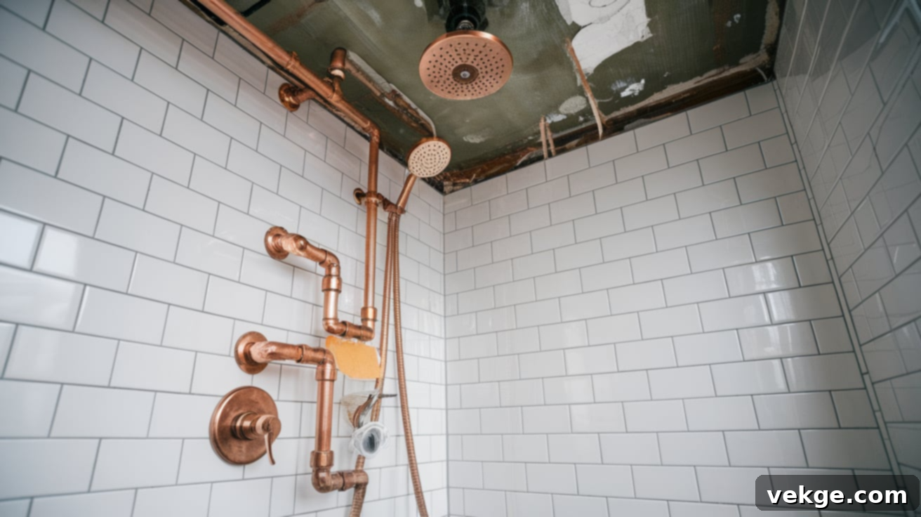 Updating Plumbing and Ventilation for a New Shower