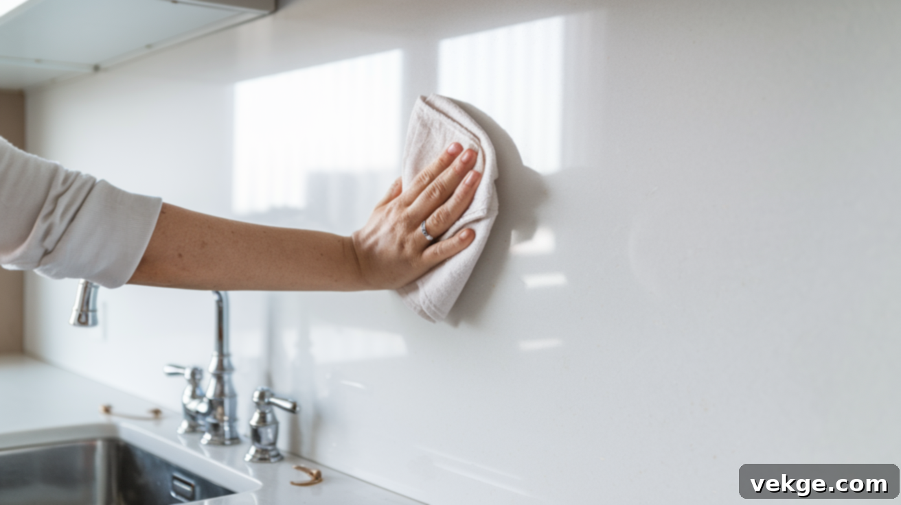 Tips for maintaining and caring for white quartz backsplashes