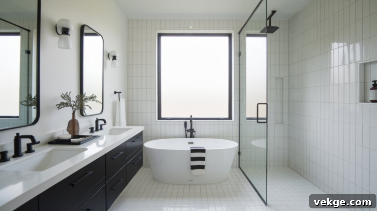 Modern and Sleek Hall Bathroom