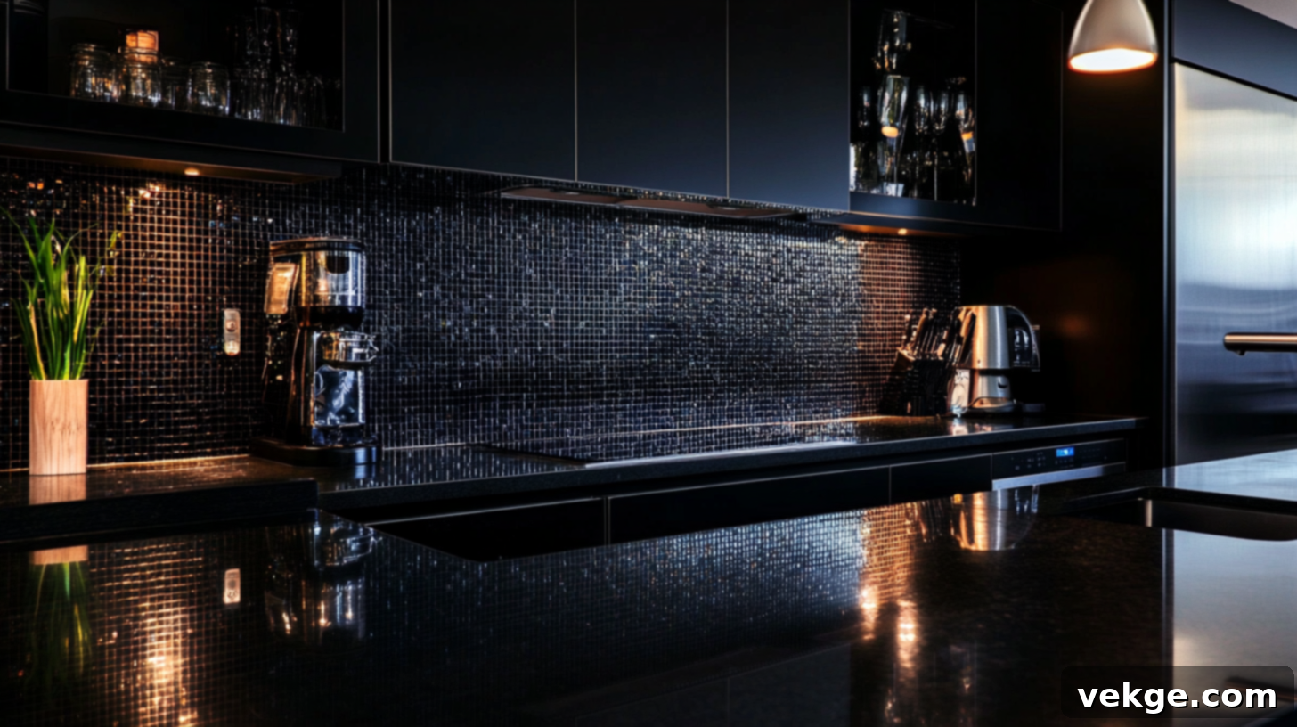 Black Mosaic Tiles