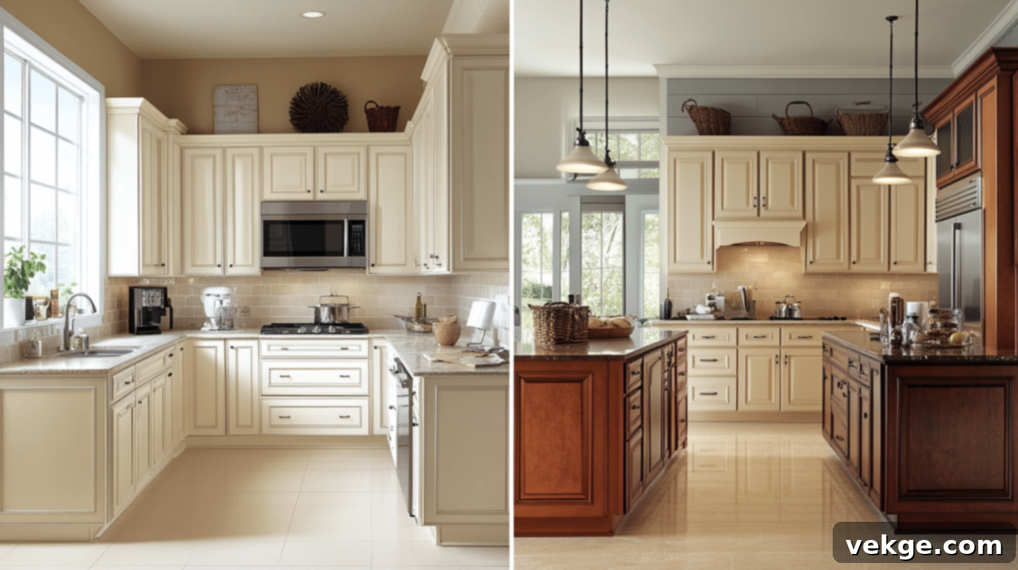Ivory vs Beige Kitchen Cabinets