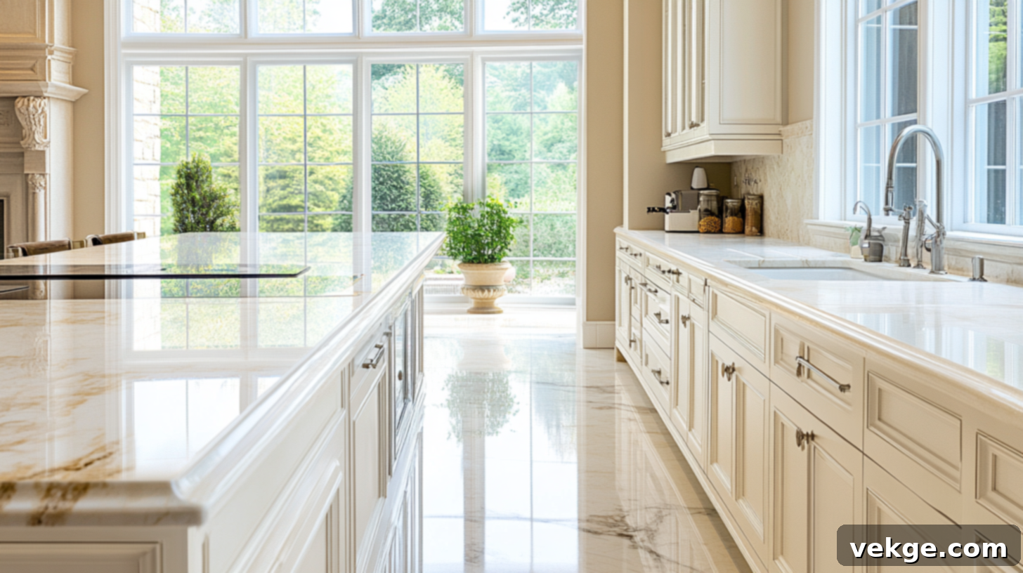 White and Marble Countertops