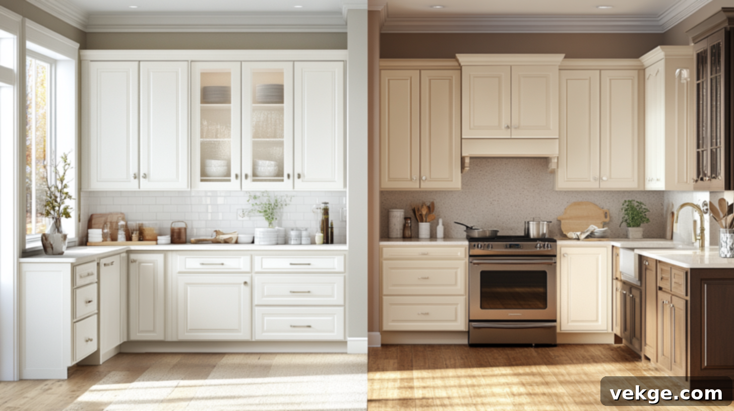 Ivory vs White Kitchen Cabinets
