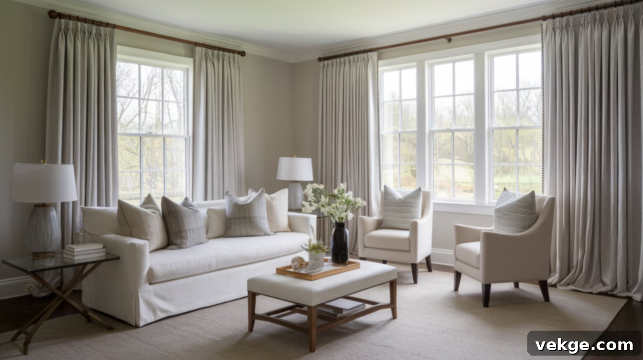 Ivory Curtains for Gray Walls