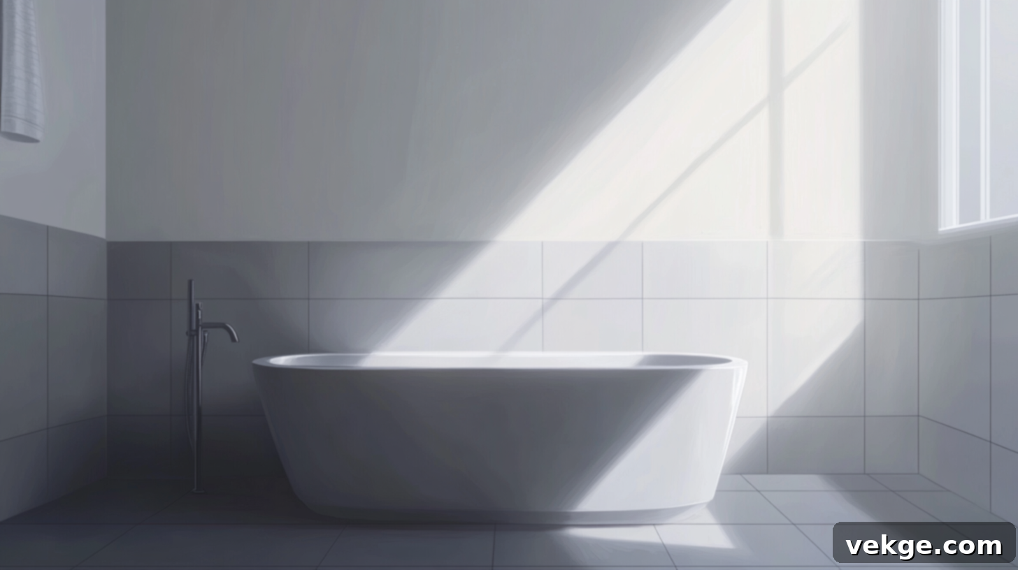 Soft Gray Tiles with Thin White Trim