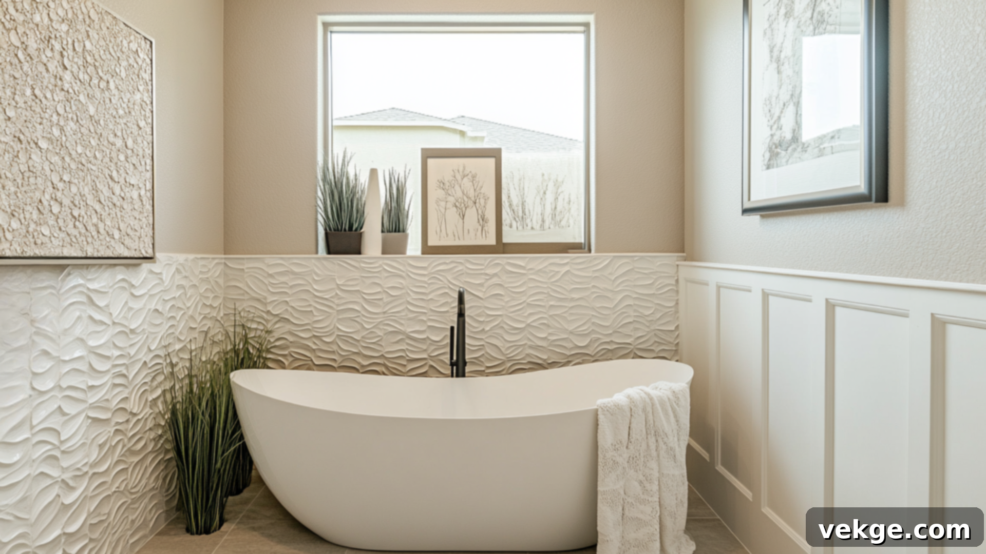 Textured Tiles with Smooth Upper Wall