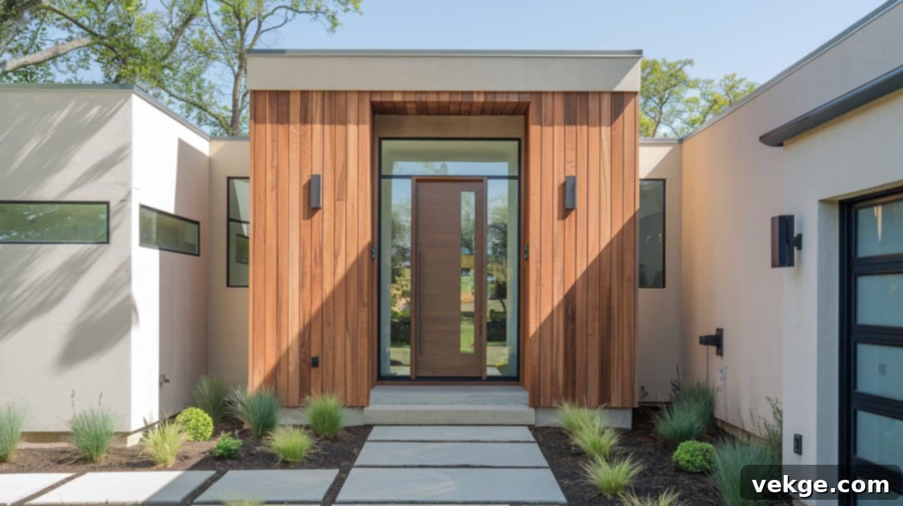 Wood accents around entryways