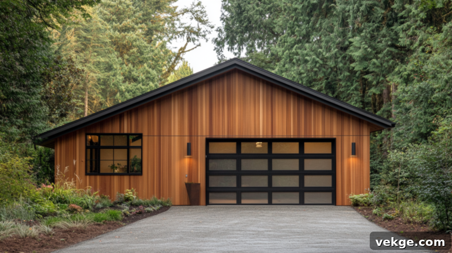 Wood accents for garage doors