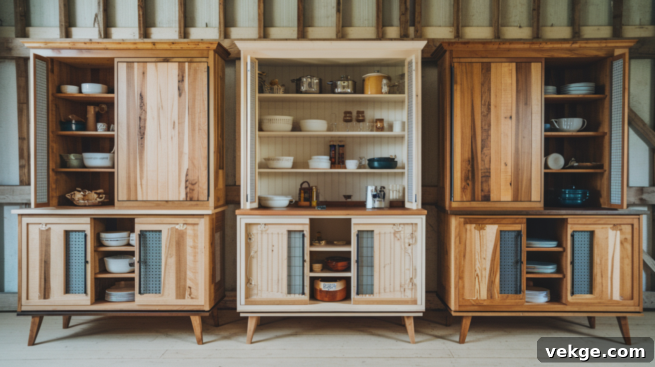 Freestanding Wooden Cabinets for Authentic Style