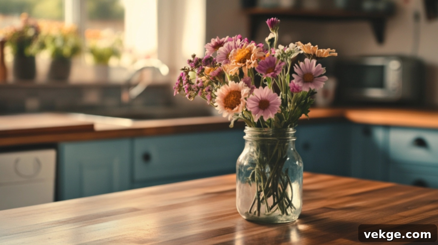Fresh Flowers in Rustic Vases for Natural Beauty