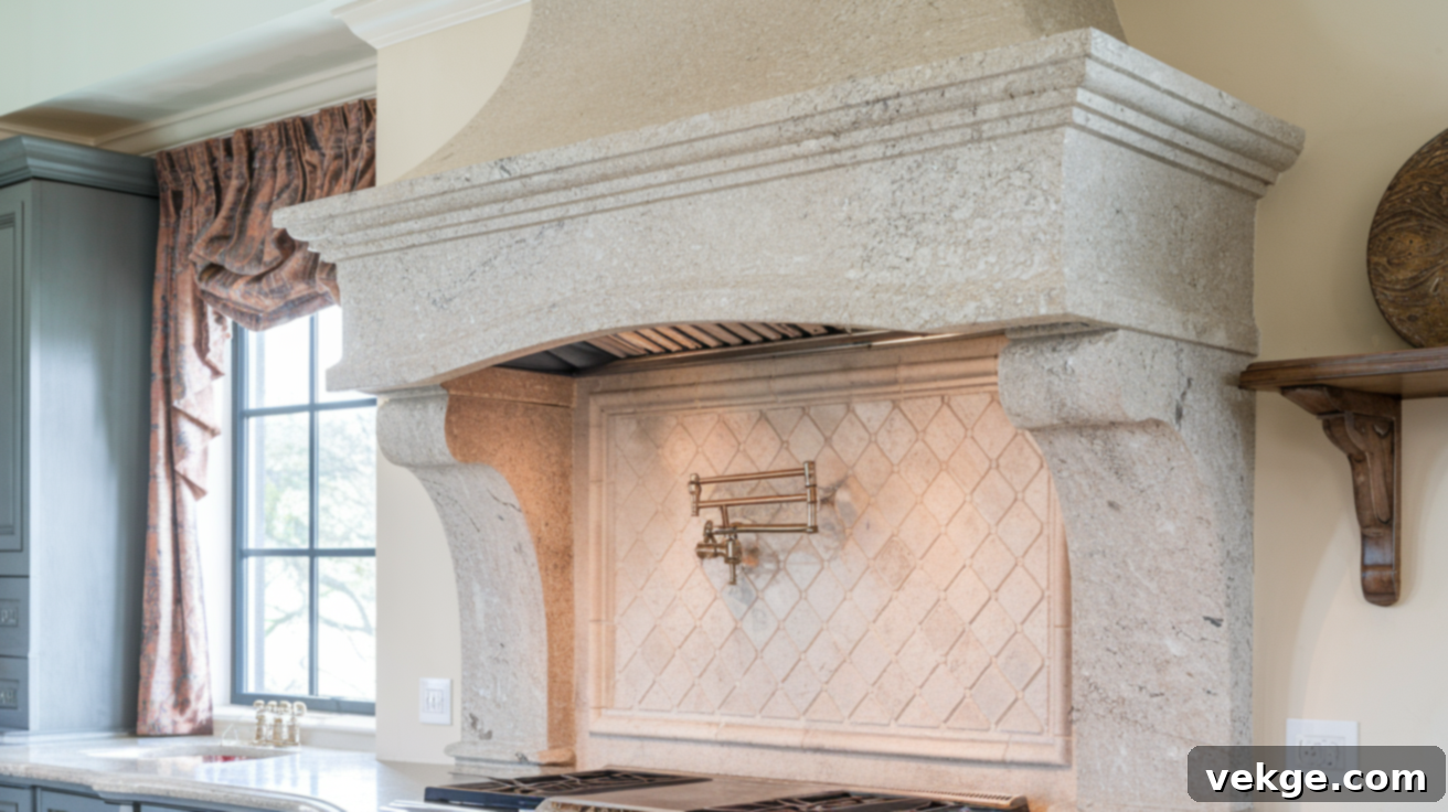 Stone Range Hood Cover