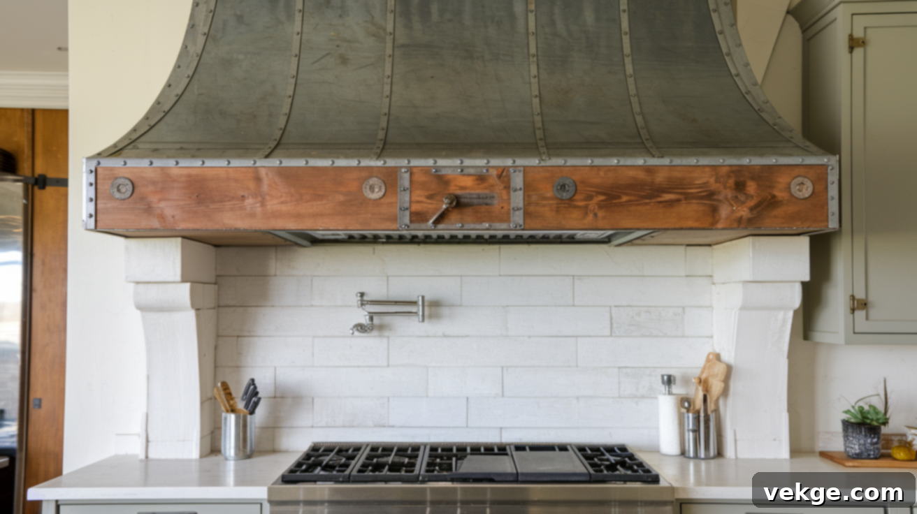 Industrial Chic Range Hood Cover
